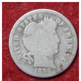 1892 O Barber Silver Dime