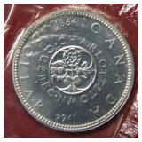 1964 Canada Silver Dollar Coin