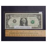 1995 $1 Federal Reserve Error Note - Crisp