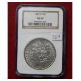 1897 O Morgan Silver Dollar NGC AU53