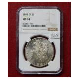 1898 O Morgan Silver Dollar NGC MS64