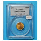 1926 US Gold $2.50 Sesquicentennial PCGS MS64