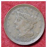 1853 Coronet Type Half Cent