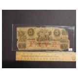 1862 $5 Adams Bank Note