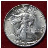 1939 D Walking Liberty Silver Half