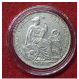 1930 Peru Silver Un Sol Coin  ****
