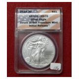 2012 S Silver Eagle 1oz ANACS MS70