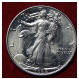 1938 Walking Liberty Silver Half Dollar