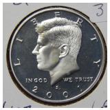 2001 S Silver Kennedy Half Dollar Coin