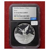 2024Mo Mexico Silver Onza NGC PF70 Ultra Cameo