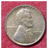 1955 Poor Man's Double Die Lincoln Wheat Cent