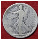 1917 S OBV Walking Liberty Silver Half Dollar Coin