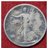 1917 Walking Liberty Silver Half Dollar Coin
