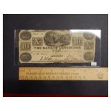 1844 $10 Bank Note - Bank of Lewistown