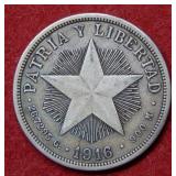1916 Cuba Silver Peso Coin
