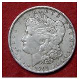 1901 Morgan Silver Dollar Coin