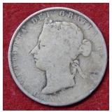 1870 Canada Victoria Half Dollar Coin