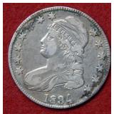 1834 Bust Silver Half Dollar Coin