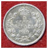 1910 Canada Half Dime