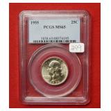 1955 Washington Silver Quarter PCGS MS65