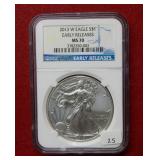 2013 W Silver Eagle 1oz NGC MS70 Early Releases