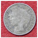 1851 France Twenty Cent Silver Piece