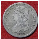 1838 Bust Silver Quarter Coin