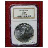 1993 Silver Eagle 1oz NGC MS69