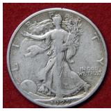 1929 S Walking Liberty Silver Half Dollar Coin