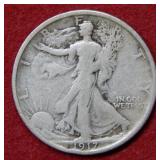 1917 D REV Walking Liberty Silver Half