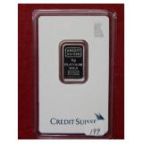 5 Gram 999.5 Platinum Bar