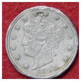 1883 Liberty Heat Nickel - with Cents