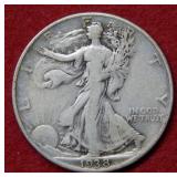 1938 D Walking Liberty Silver Half