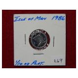 1986 Isle of Man 1/10 oz Platinum