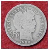 1900 S Barber Silver Dime