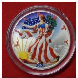 2001 Colorized Silver Eagle 1oz