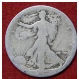 1917 S OBV Walking Liberty Silver Half