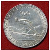 1964 Austria 50 Shillings Silver Coin