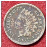 1863 Indian Head Cent - Copper Nickel