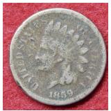 1859 Indian Head Cent - First Year