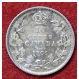 1905 Canada Silver Dime