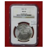 1886 Morgan Silver Dollar NGC MS65