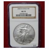 2008 W Silver Eagle 1oz NGC MS70