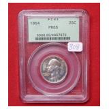 1954 Washington Silver Quarter PCGS PR65