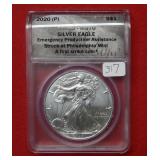 2020(P) Silver Eagle ANACS MS70