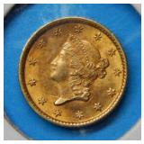 1854 US $1 Gold Coin
