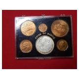 Mexico Coin Set - BU - includes 1962 Silver Coin
