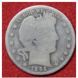 1892 Barber Silver Half