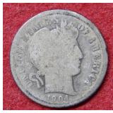 1904 S Barber Silver Dime