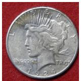 1924 S Peace Silver Dollar